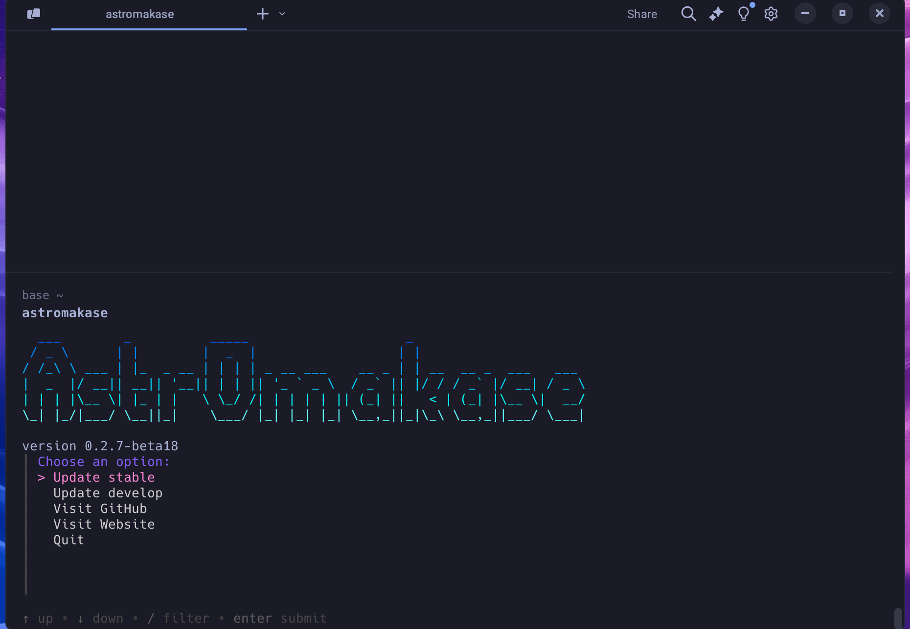 AstrOmakase launcher